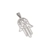 New Creatulote Colgante Mano de Fátima o Hamsa Acero inoxidable color plateado - 30 x 20 mm