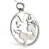 Discount Colgante Mapa Del Mundo De Plata De Ley