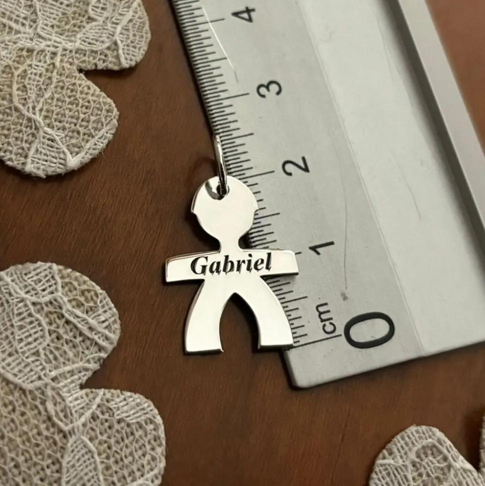 Colgante Niño Con Nombre De Plata
