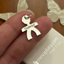 Colgante Niño Con Nombre De Plata