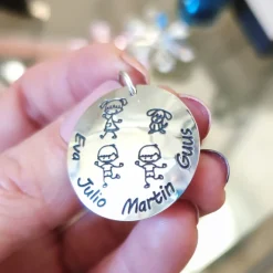 Colgante Nombres Y Niños De Plata De Ley
