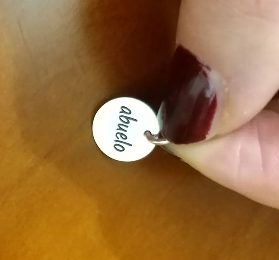 Colgante Personalizado Con Nombre O Palabra De Plata 12 Mm.