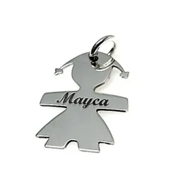 Colgante Personalizado Nombre Niña De Plata De Ley