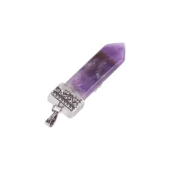 Clearance Creatulote Colgante Punta Biterminada de Amatista 56~58x16x10 mm