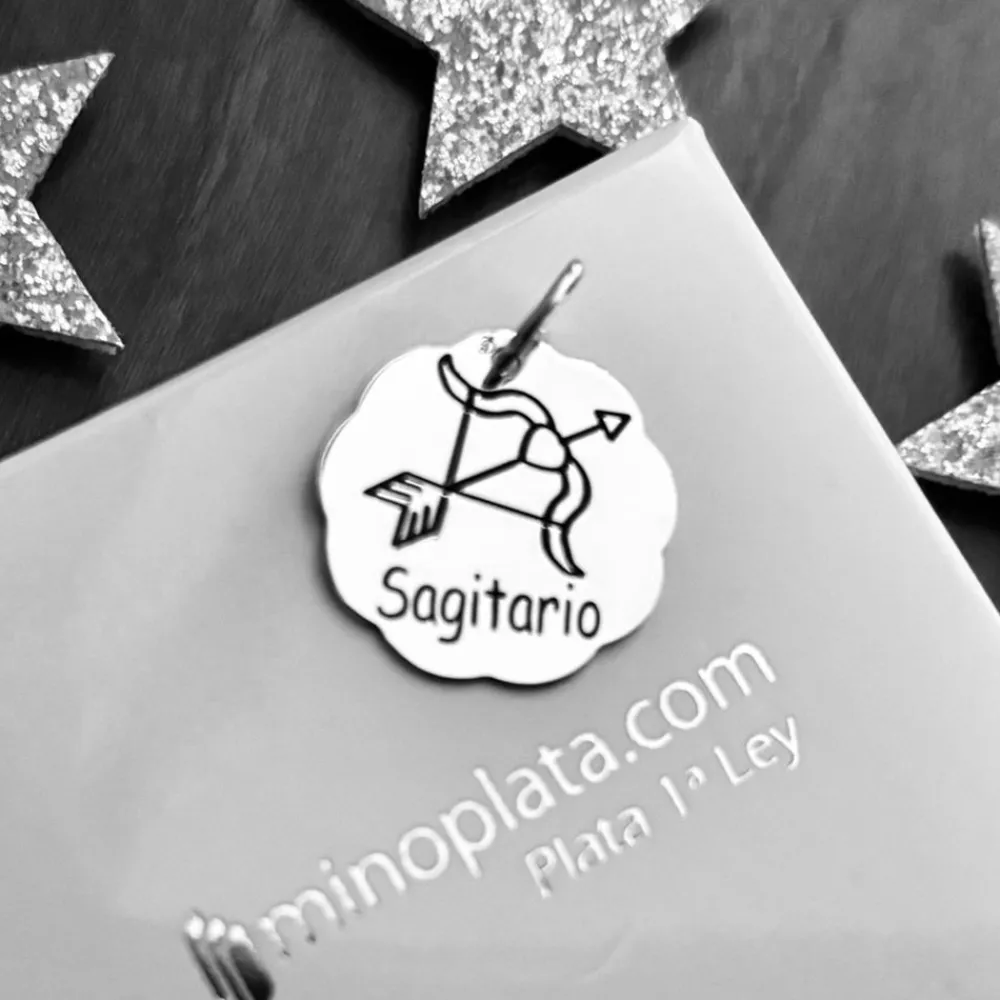 Sale Colgante Signo Zodiaco Sagitario En Plata De Ley