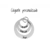Outlet Colgante Tres Aros De Plata De Ley Personalizado