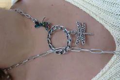 Sale Che Carino Art Collar acero libélulas con ojo de gato