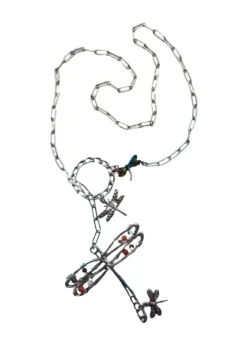Sale Che Carino Art Collar acero libélulas con ojo de gato