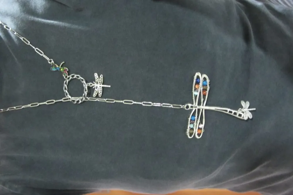 Sale Che Carino Art Collar acero libélulas con ojo de gato