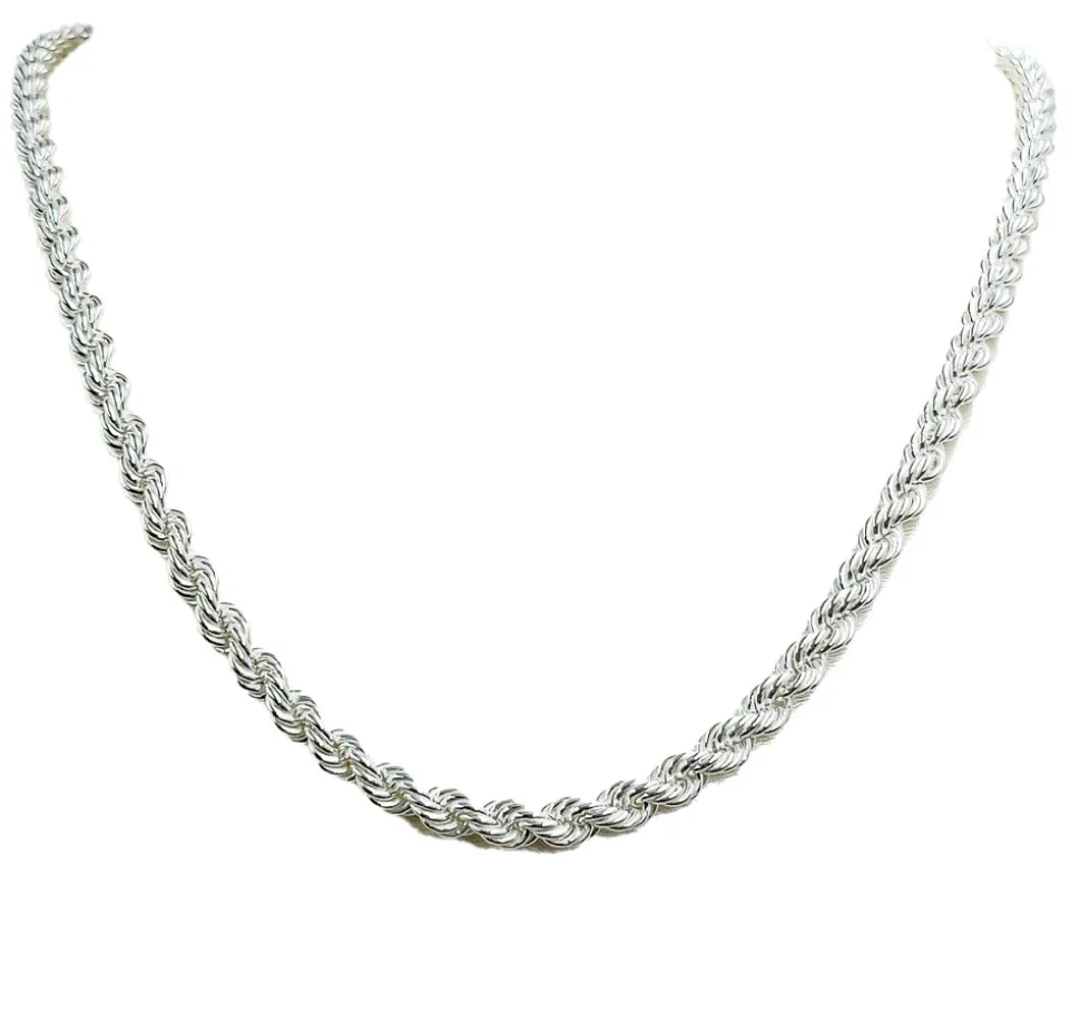 Collar Cordón 5 mm Plata de Ley 925