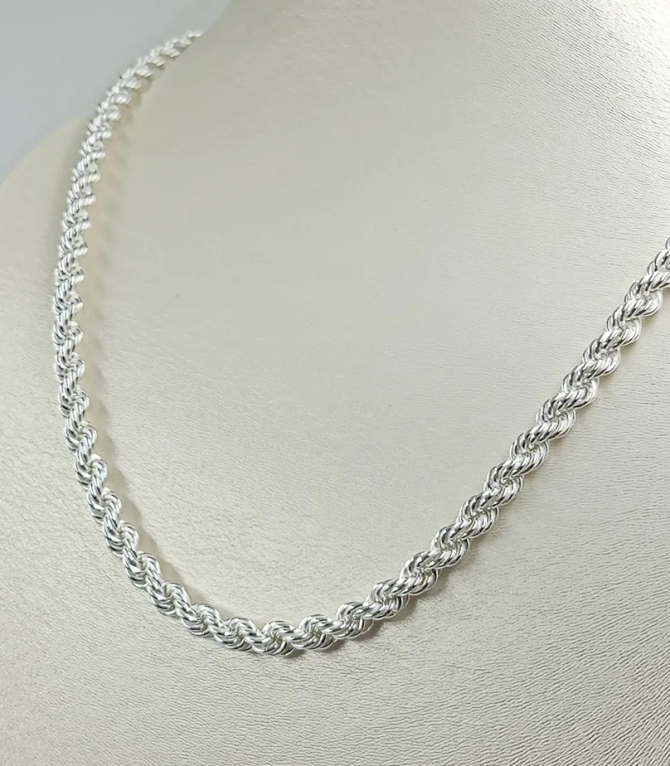Collar Cordón 5 mm Plata de Ley 925