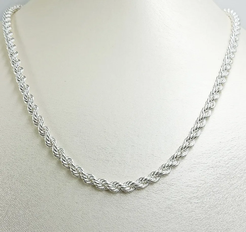 Collar Cordón 5 mm Plata de Ley 925