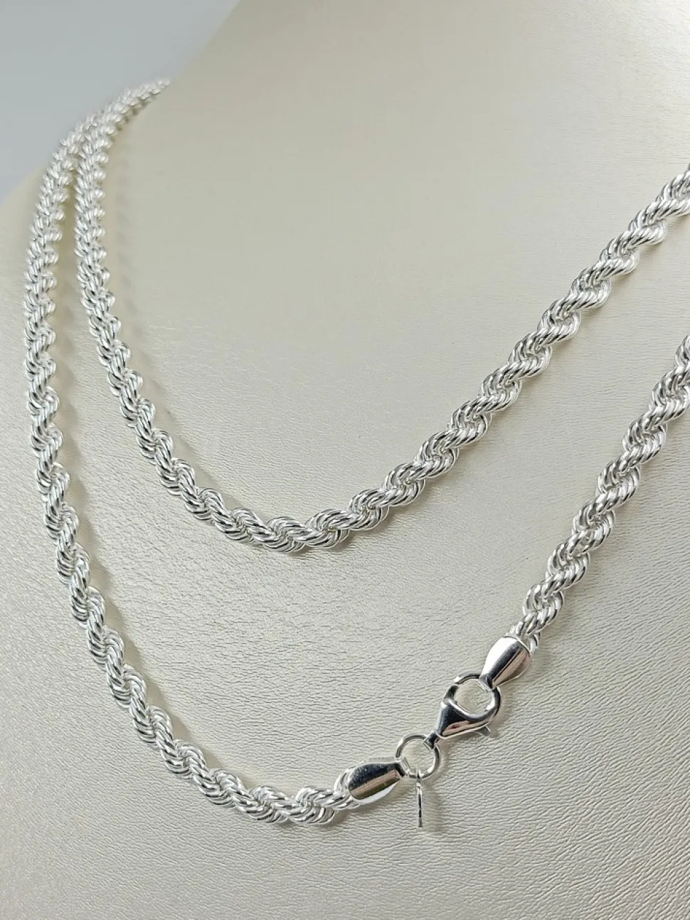 Collar Cordón 5 mm Plata de Ley 925