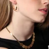 Hot Eriety Jewels Collar de Acero con diseño de círculos y cuadrados