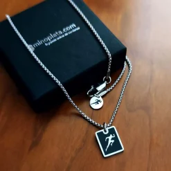 Online Collar De Acero Inoxidable Placa Corredor Atletismo