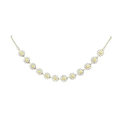 Collar Margaritas acero dorado