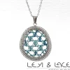 Sale Leyi & Lace Collar Ovalado Turquesa