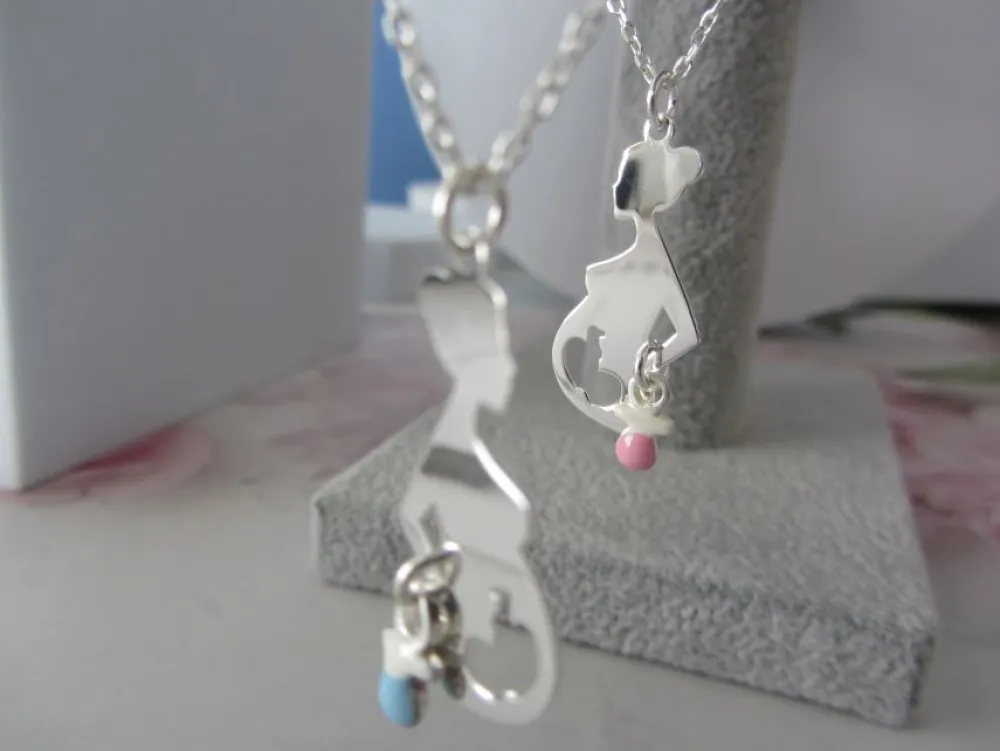 Clearance Che Carino Art Collar plata 925 mamá embarazada