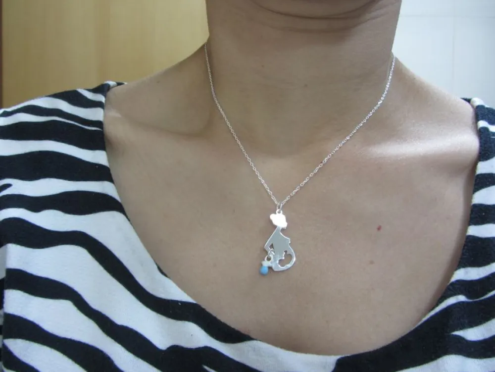 Clearance Che Carino Art Collar plata 925 mamá embarazada