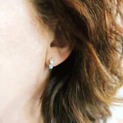 Conjunto De Pendientes Con Gargantilla De Plata Y Circonitas