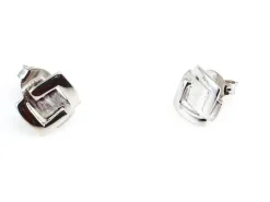 Outlet Conjunto De Pendientes Y Gargantilla Plata Mate Y Brillo