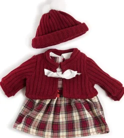 Online Miniland Conjunto frío vestido granate con gorro (38 cm)