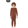 Sale Conjunto Maillot Spandex en 2 piezas color Marron para niños