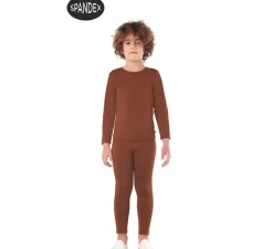 Sale Conjunto Maillot Spandex en 2 piezas color Marron para niños