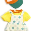 Conjunto peto topos, camiseta y visera (38 cm)
