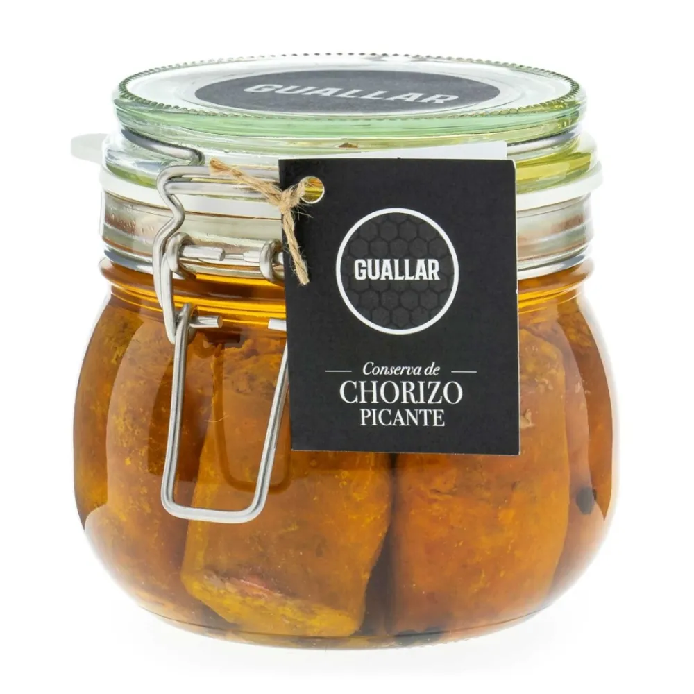 Discount Guallar Conserva Gourmet de Chorizo Picante en Aceite de Oliva Virgen Extra -