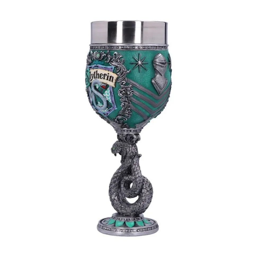 Copa Cáliz Poliresina Harry Potter Slytherin Pintada a Mano