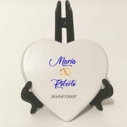 Corazón personalizado de cerámica