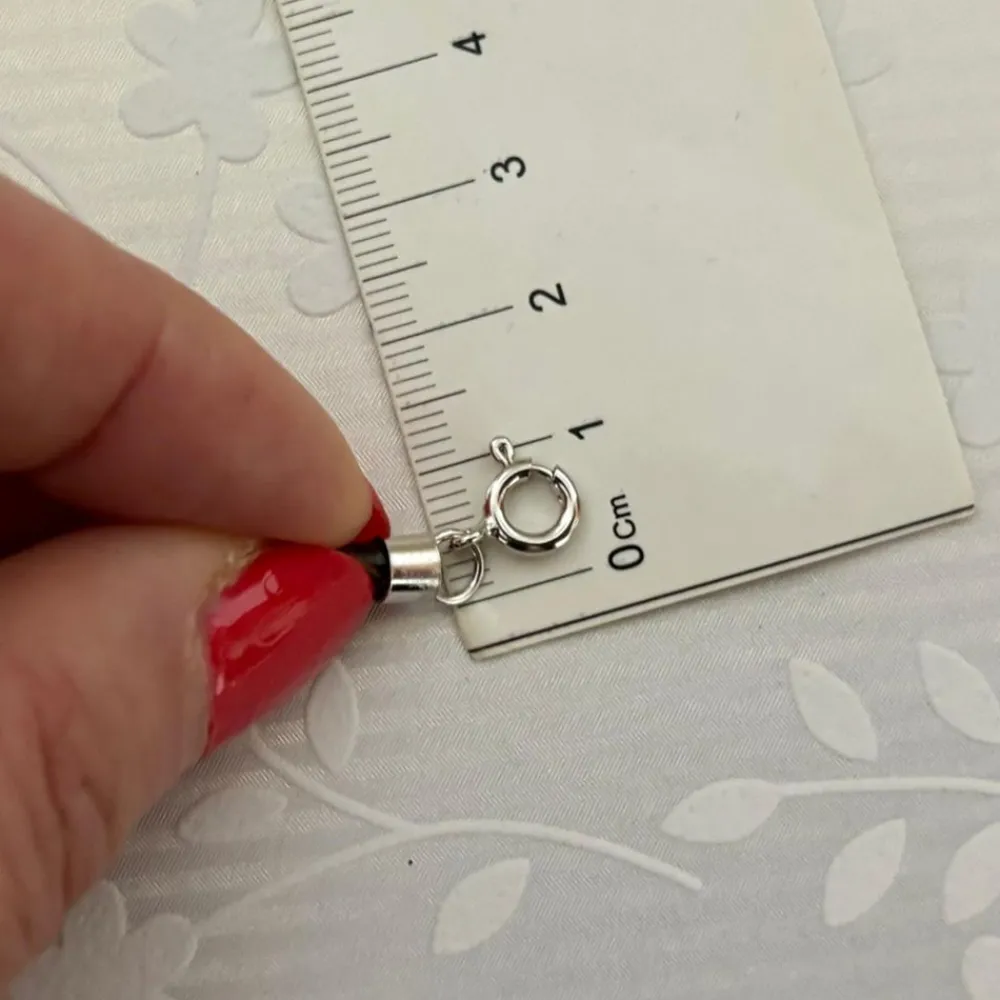 Cordon De Piel Marrón Trenzada 4Mm Con Terminal De Plata De 45Cm