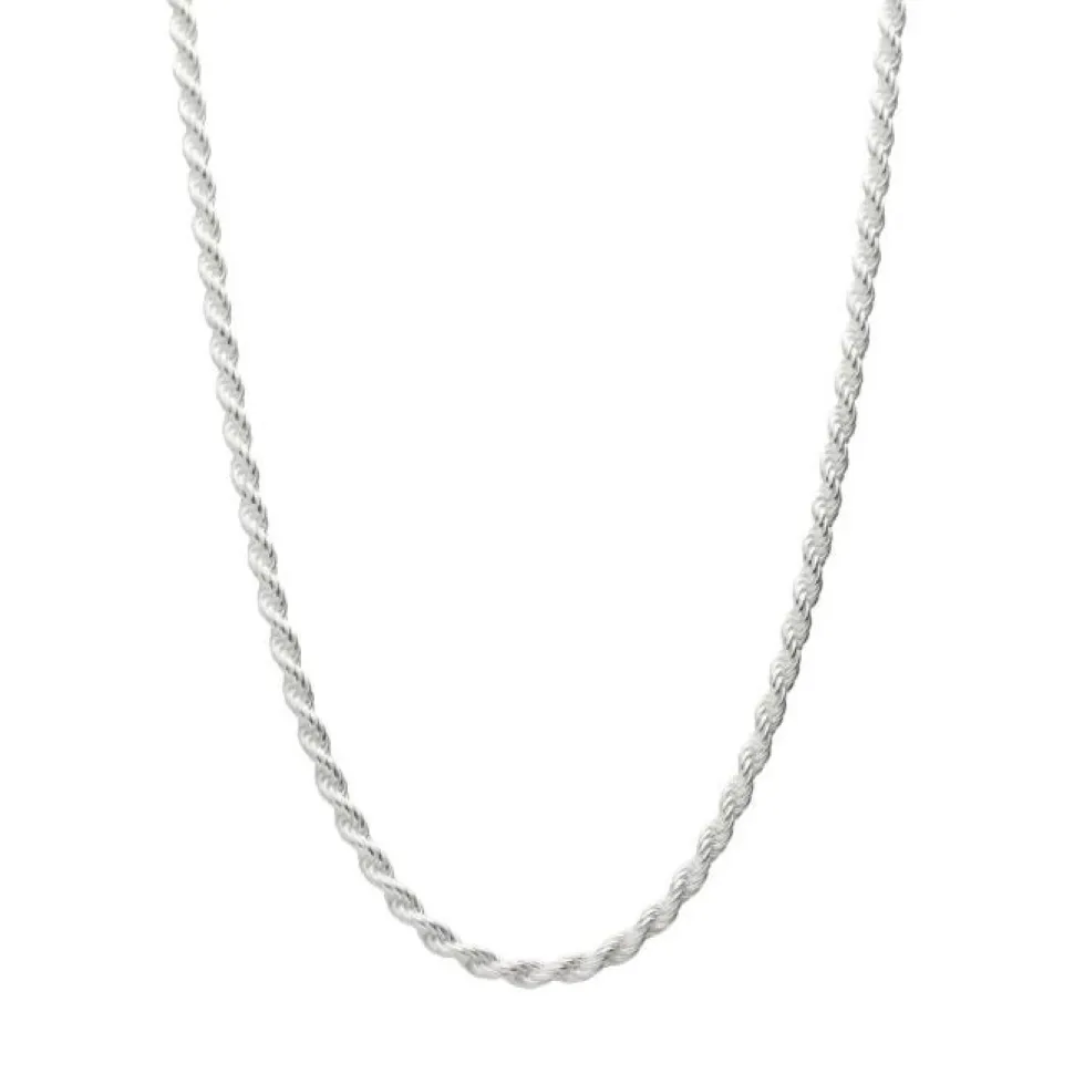 Cordon Salomonico De Plata De Ley Macizo De 60 Cm. Y 1,8 Mm.