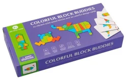 Crea diseños con piezas de madera (Coloful Block Buddies) 21 piezas. MC0415