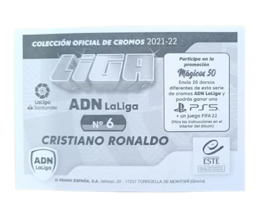 Cristiano Ronaldo Cromo ADN La Liga Este 2021-22 Panini