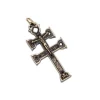 Creatulote Cruz de Caravaca metal envejecido 5 cm acabado artesanal