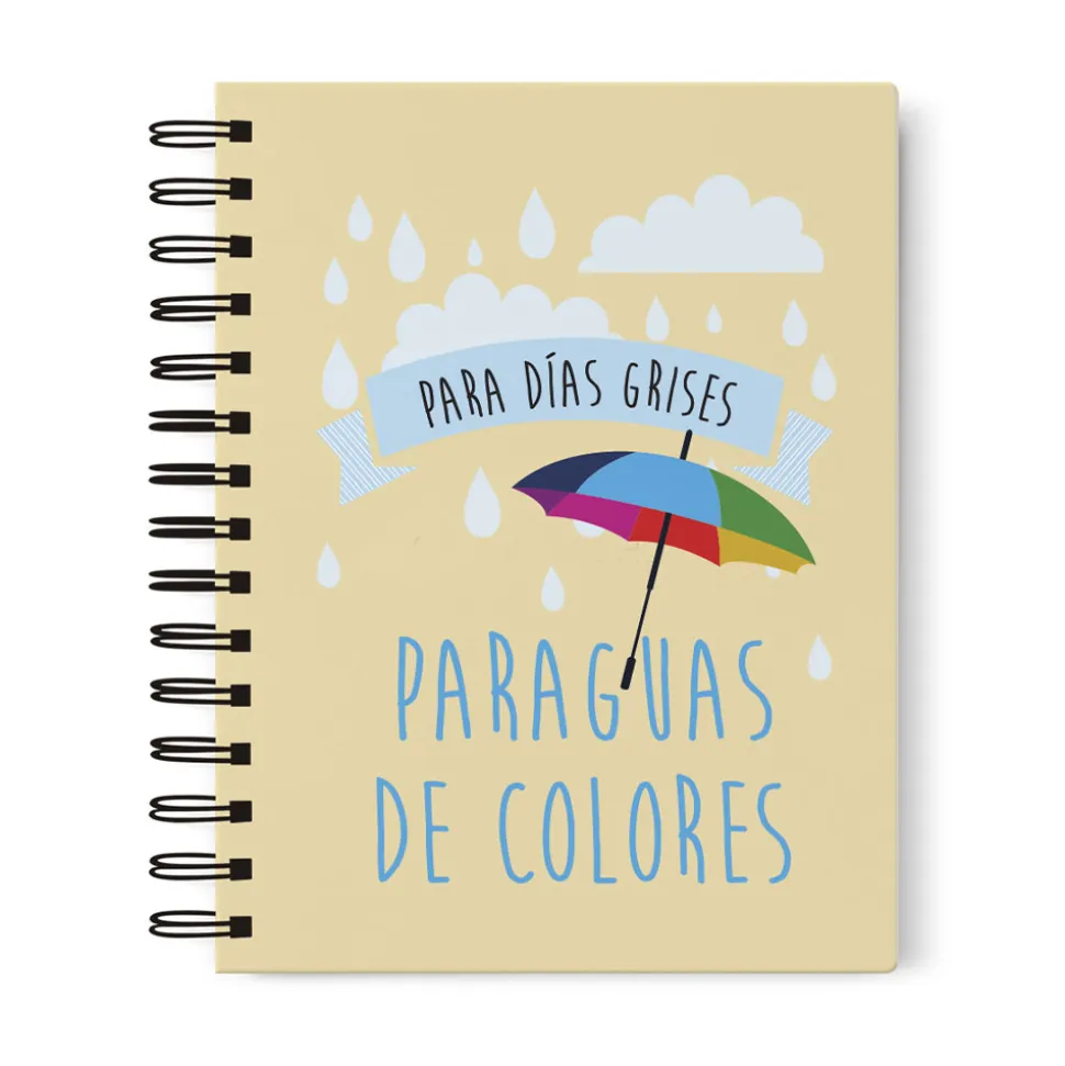 Cuaderno solidario A5 paraguas Fundación Prodis