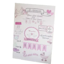 New Tape Pink Cuadro nacimiento lienzo