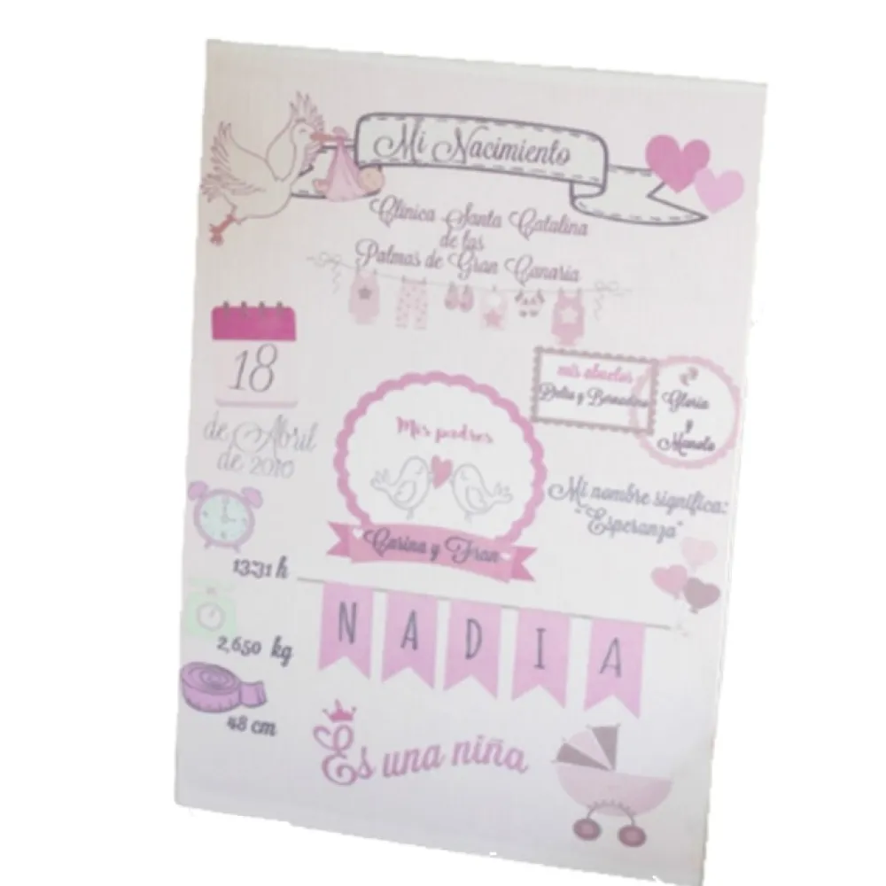New Tape Pink Cuadro nacimiento lienzo