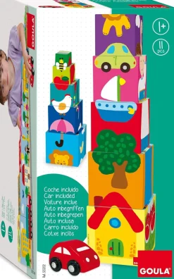 Diset Cubos apilables coche. 10 piezas
