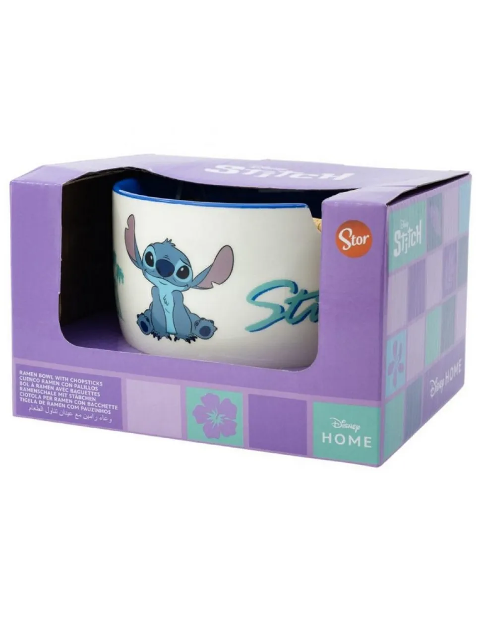 Cuenco Bol para Ramen con Palillos Stitch