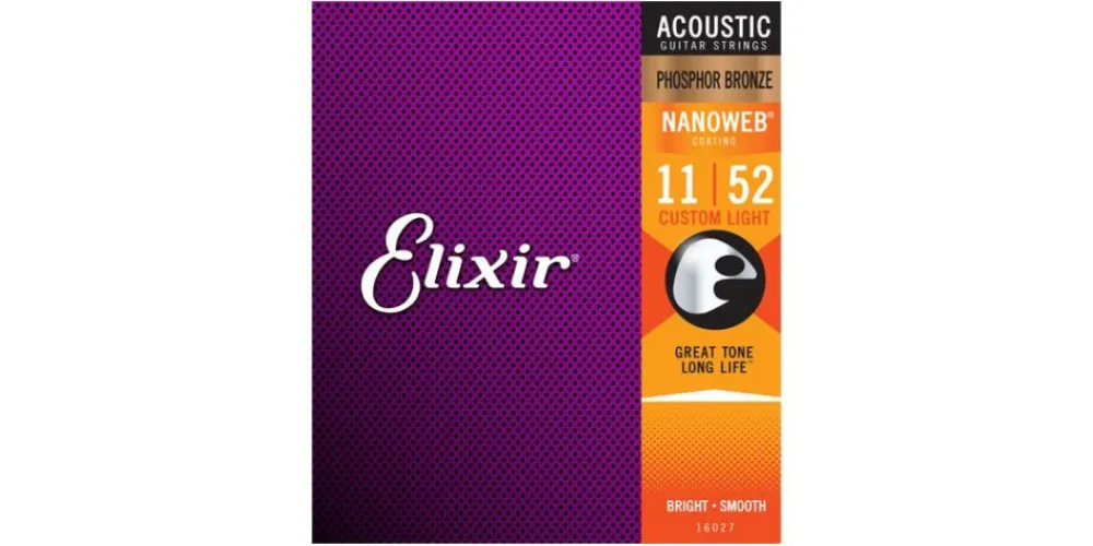Online Punto Ahorro Cuerdas para Guitarra Elixir Nanoweb Custom Light Phosphor (11-52)
