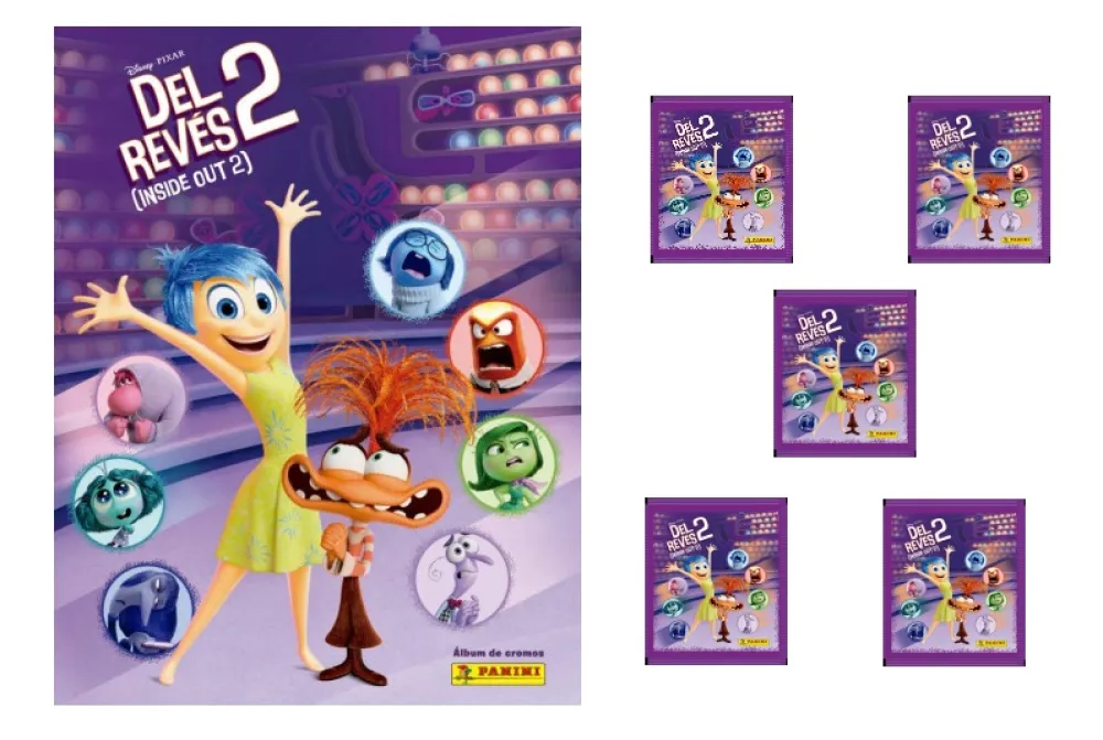 Clearance PANINI Del Revés (Inside out) Álbum de cromos vacío y 5 sobres Colección 2024 pegatinas