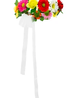 Diadema de flores con cinta
