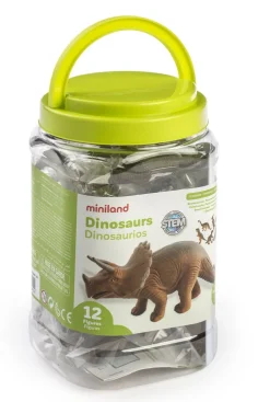 Dinosaurios. Bote con 12 figuras