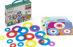 Discos de tamaños, colores y texturas translucido (Math color rings)