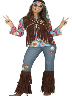 Fiestas Guirca Disfraz adulta hippie