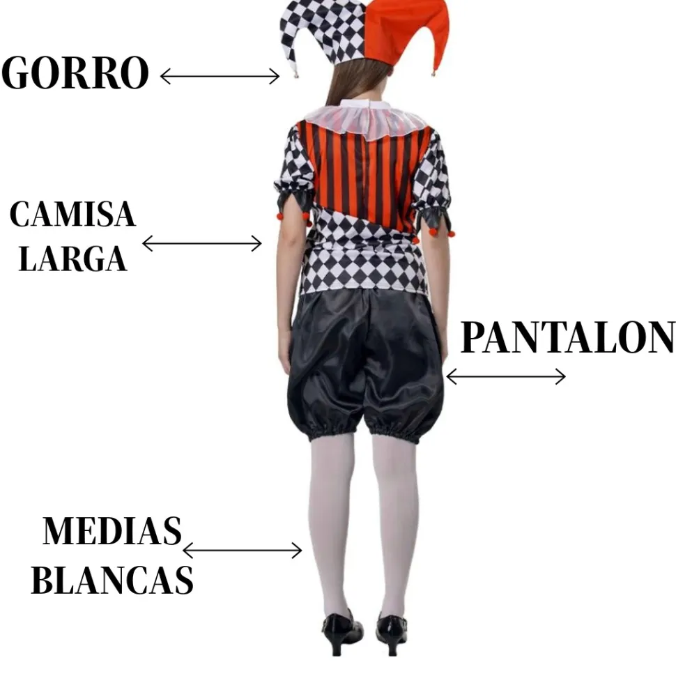 Disfraz Arlequina Mujer