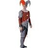 Kebedo Moda Disfraz Arlequín Payaso Circo Bufón Hombre Adulto Estampado Rombos